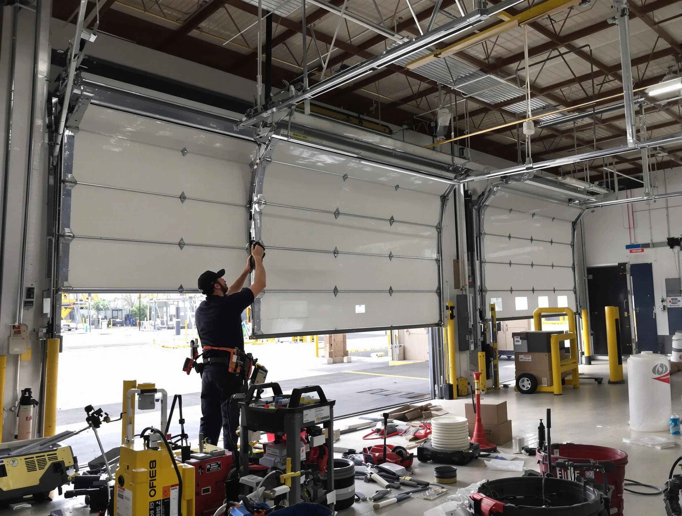 Monroeville Garage Door Repair technician performing commercial garage door repair in Monroeville
