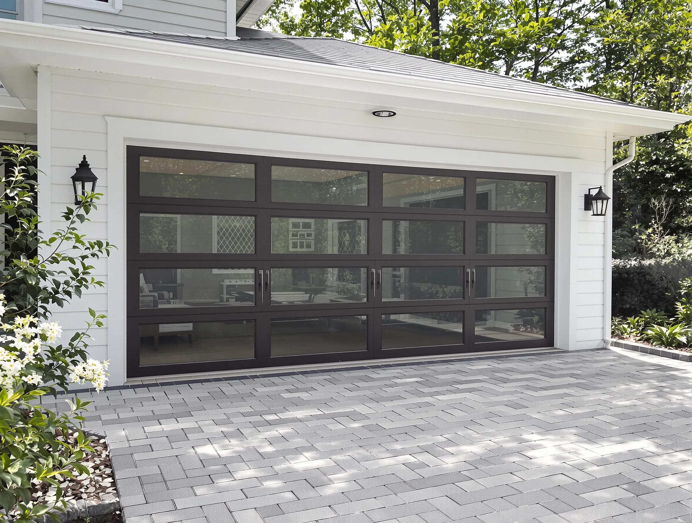 Monroeville Garage Door Repair design specialist presenting custom garage door options to Monroeville homeowner