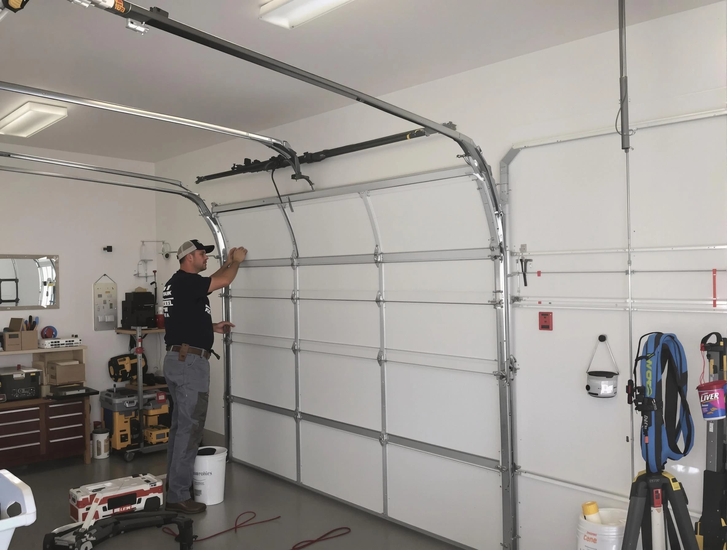 Monroeville Garage Door Repair team installing new garage door in Monroeville