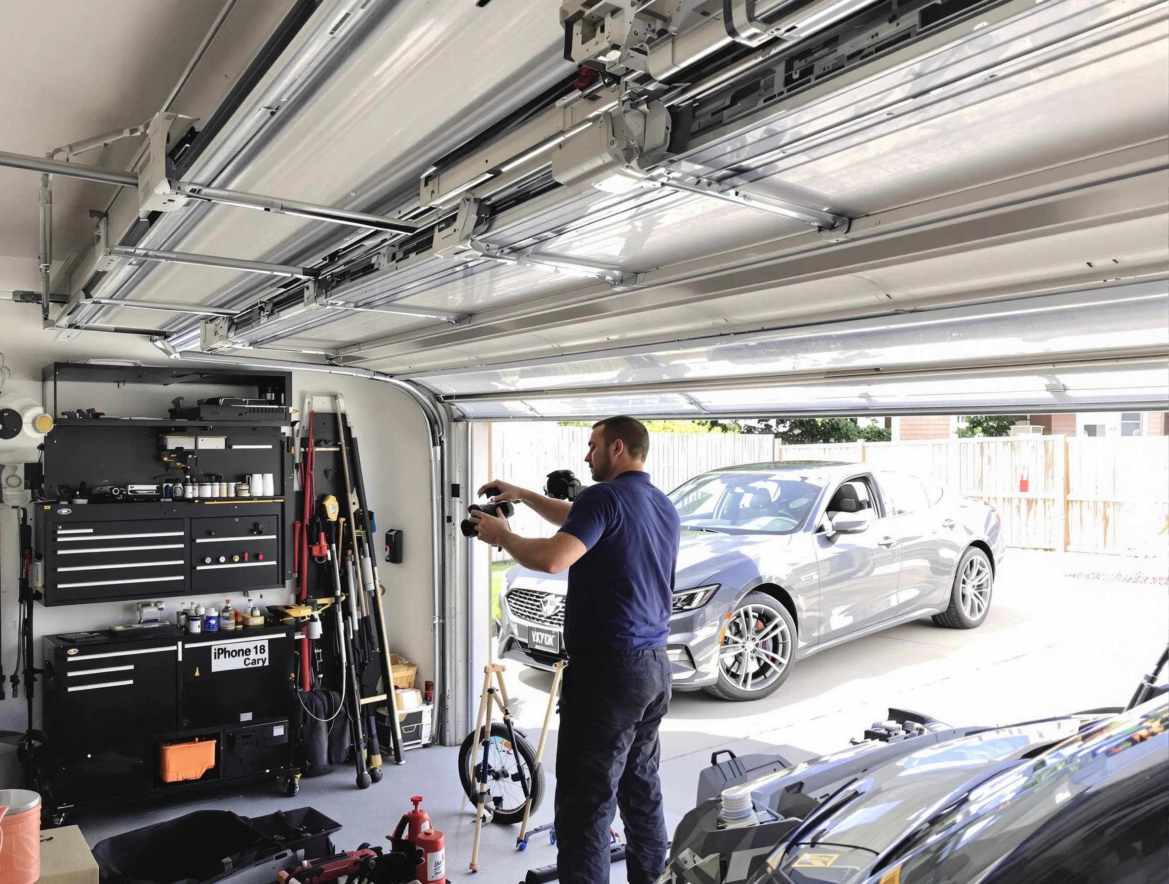 Monroeville Garage Door Repair technician fixing noisy garage door in Monroeville