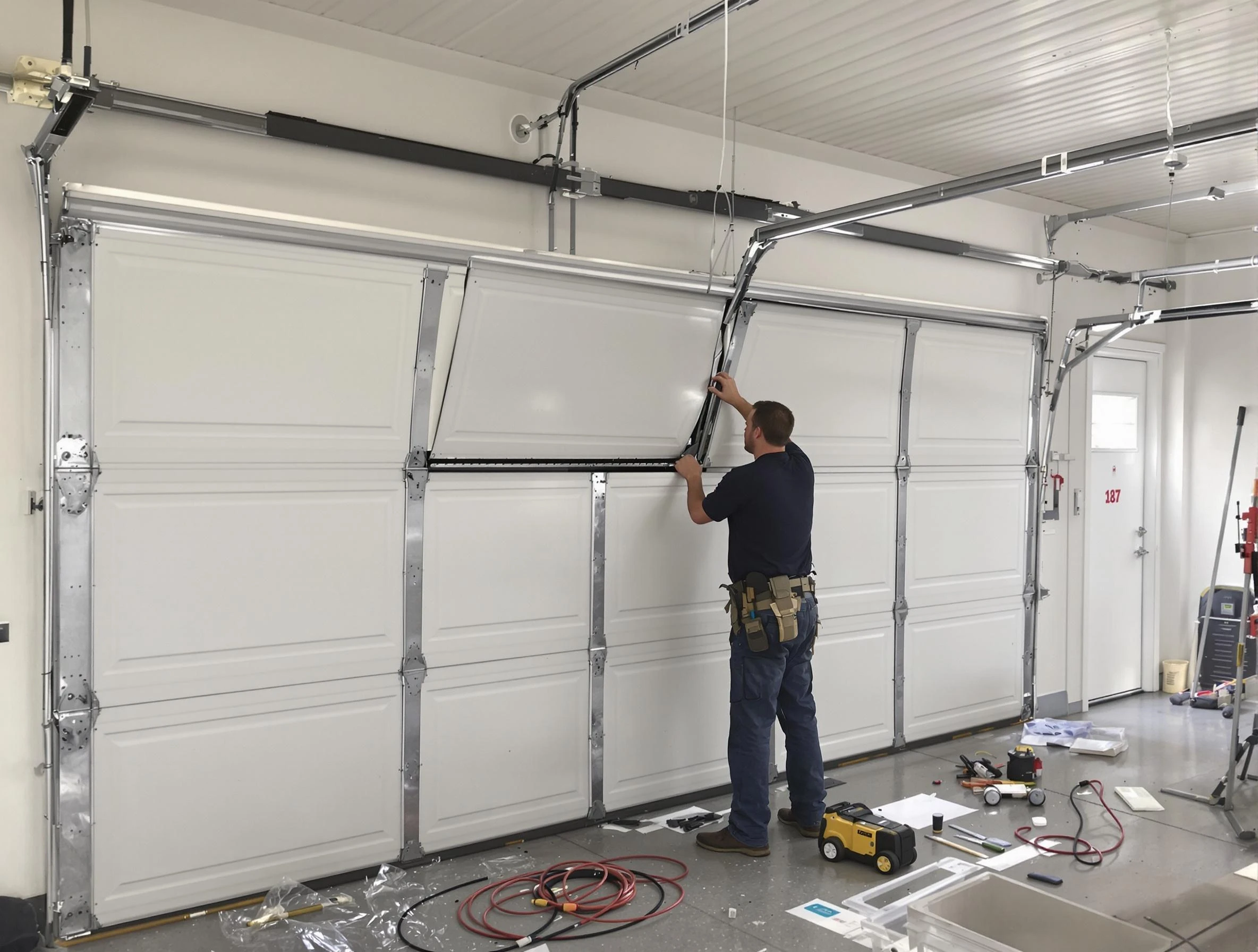 Garage Door Section Replacement in Monroeville