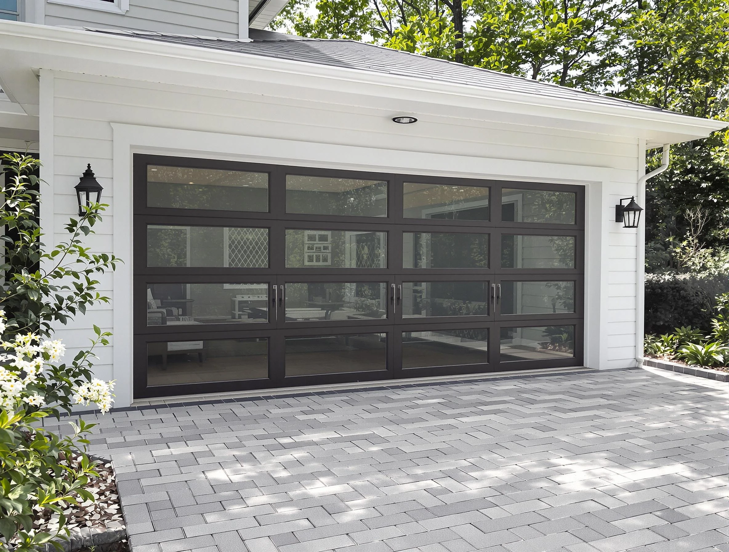 Monroeville Garage Door Repair design specialist presenting custom garage door options to Monroeville homeowner