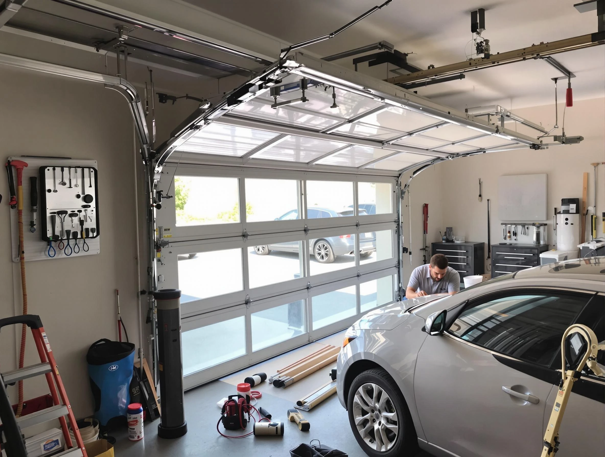 Garage door noise reduction service by Monroeville Garage Door Repair in Monroeville